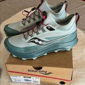 Saucony Peregrine 13 ST Trail Shoes in Seafoam, Teal NWT in Box